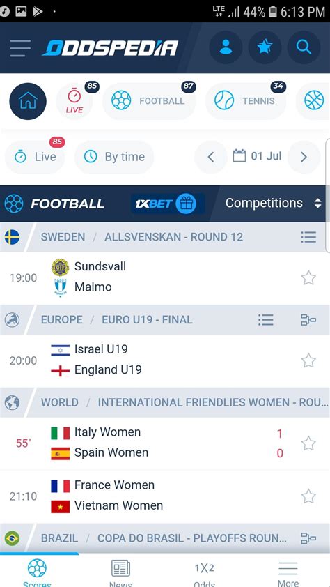 Download oddspedia APK .